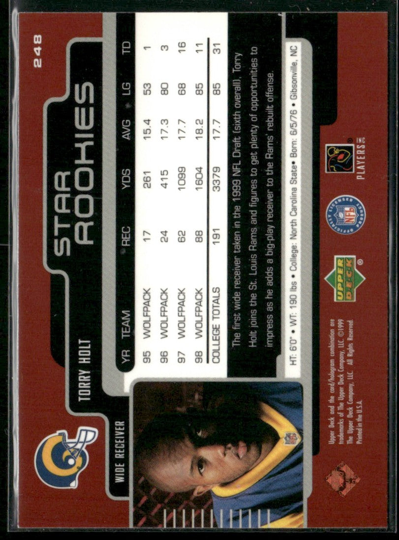 Torry Holt 1999 Upper Deck RC #248 St. Louis Rams