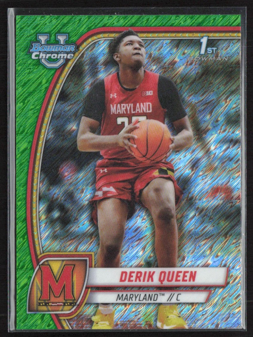 Derik Queen 2024 Bowman U Chrome Green Shimmer Refractor AUTO #19