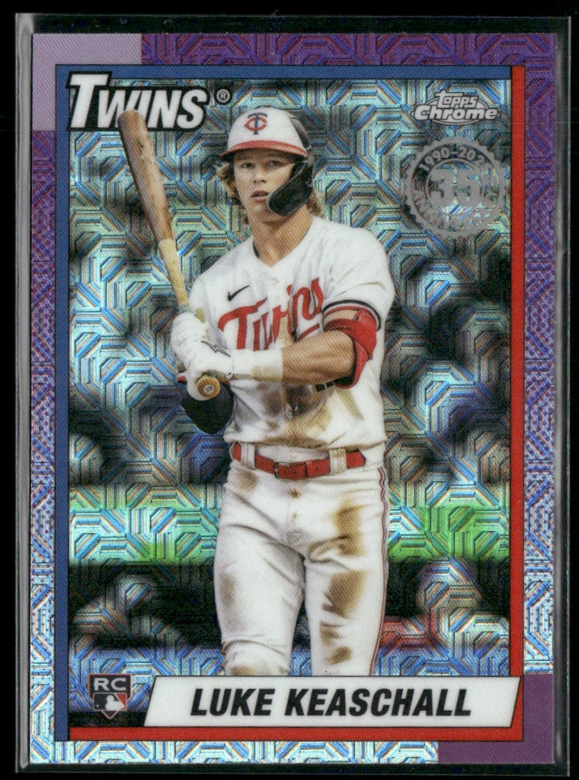 Luke Keaschall 2025 Topps Chrome Update 1990 Silver Pack Mojo Refractor RC
