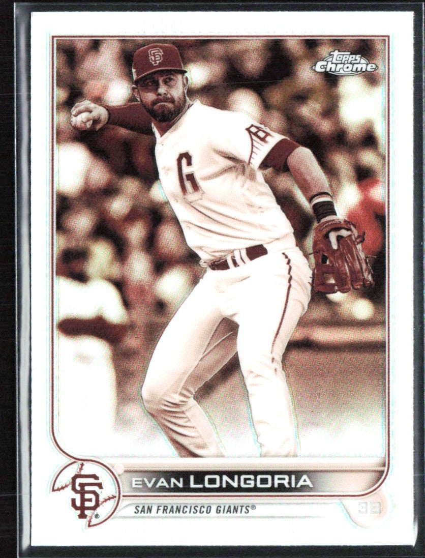 Evan Longoria 2022 Topps Chrome Sepia Refractor #54 San Francisco Giants