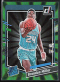 Brandon Miller 2023 Donruss Green Laser Holo RC #226 Charlotte Hornets