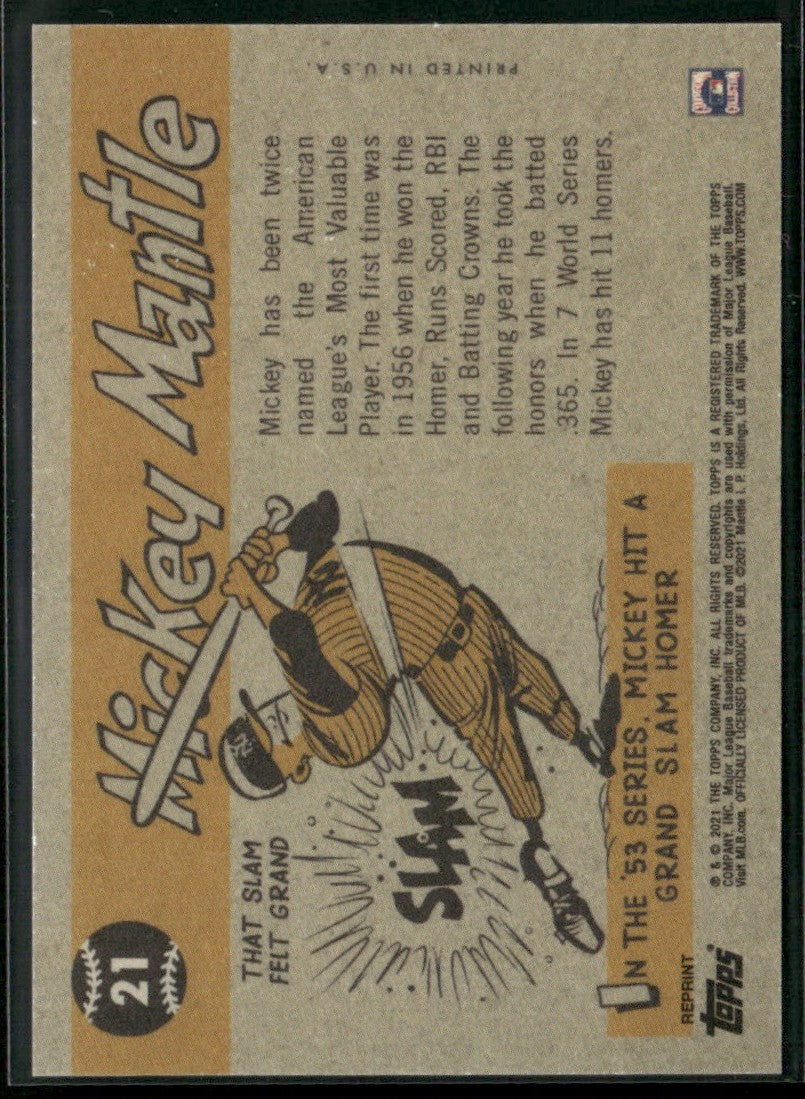 Mickey Mantle 2021 Topps #21 New York Yankees