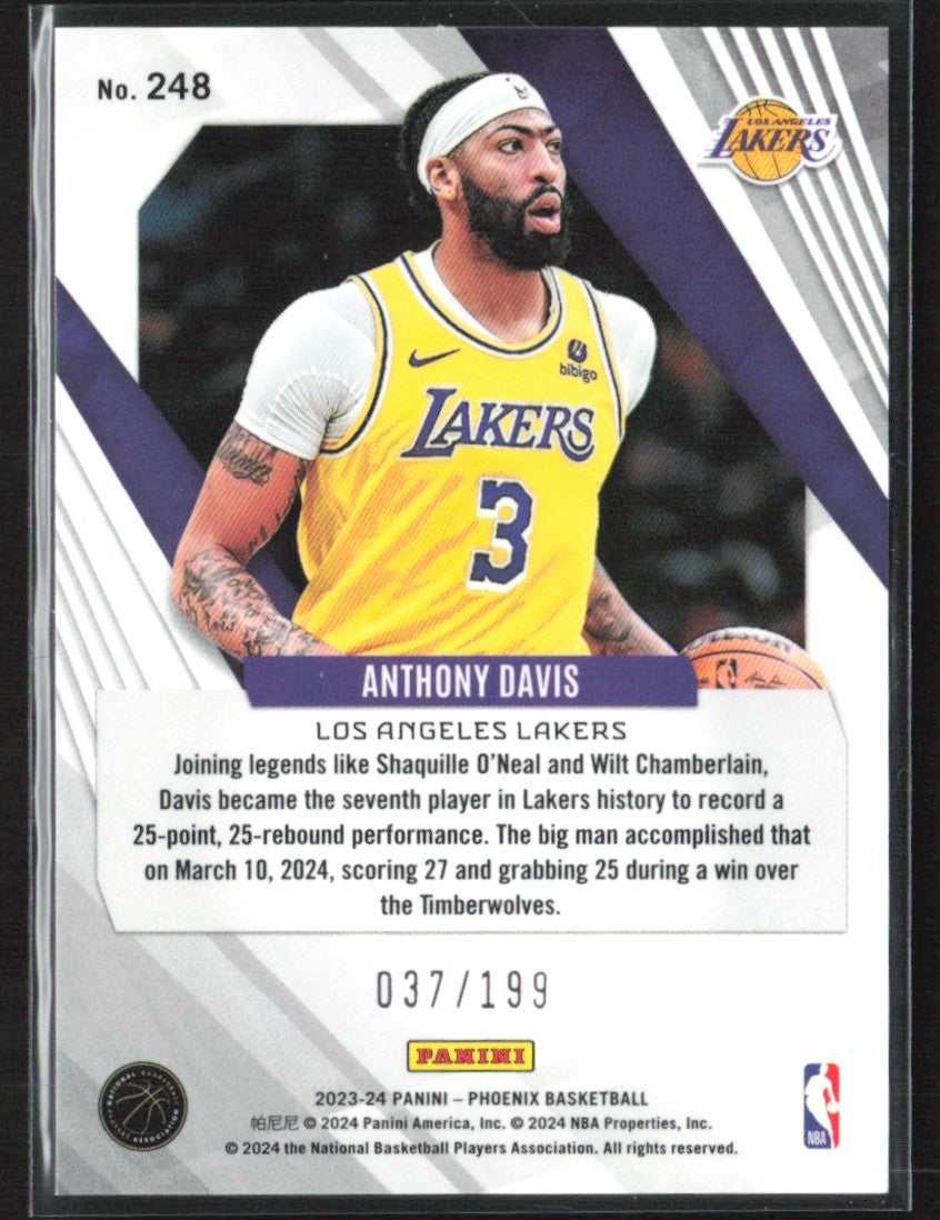 Anthony Davis 2023 Panini Phoenix Red /199 #248 Los Angeles Lakers