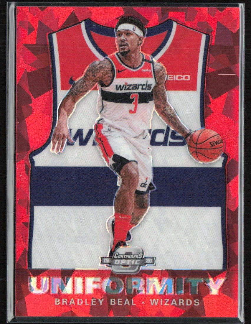 Bradley Beal 2020 Panini Contenders Optic Red Cracked Ice #24 Washington Wizards