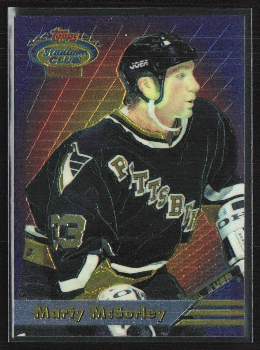Marty McSorley 1993 Topps Stadium Club Finest #8 Pittsburgh Penguins
