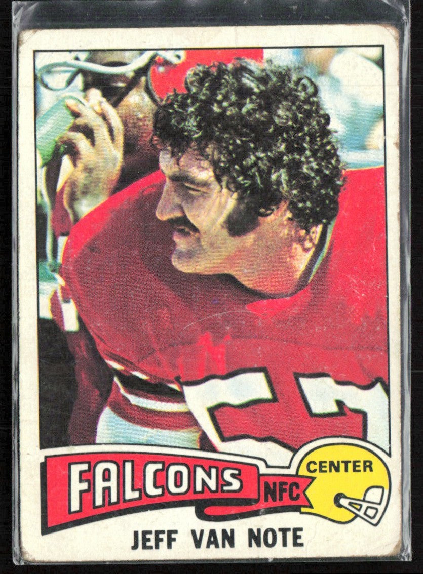 Jeff Van Note 1975 Topps RC #298 Atlanta Falcons