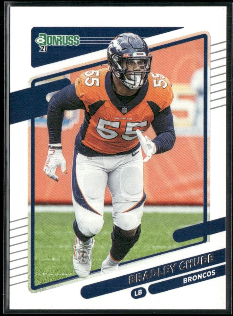 Bradley Chubb 2021 Panini Donruss Aqueous Test #182 Denver Broncos