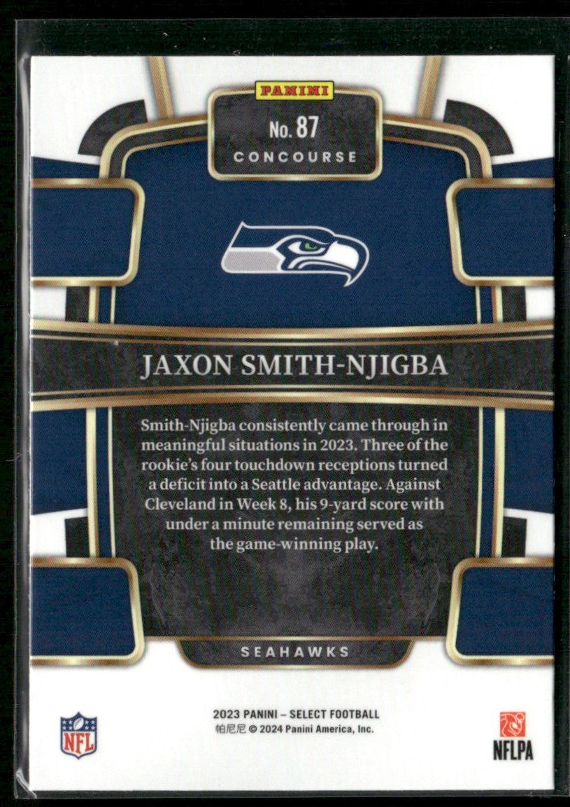 Jaxon Smith-Njigba 2023 Panini Select Concourse RC #87 Seattle Seahawks