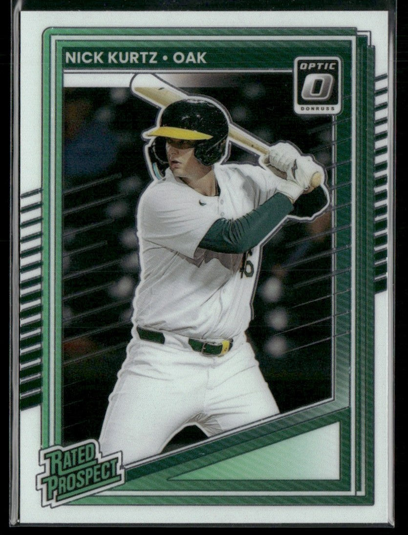Nick Kurtz 2025 Panini Donruss Optic Silver Holo #154 Oakland Athletics