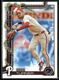 Trea Turner 2025 Topps Holiday SP Image Variation Santa Hat #H90