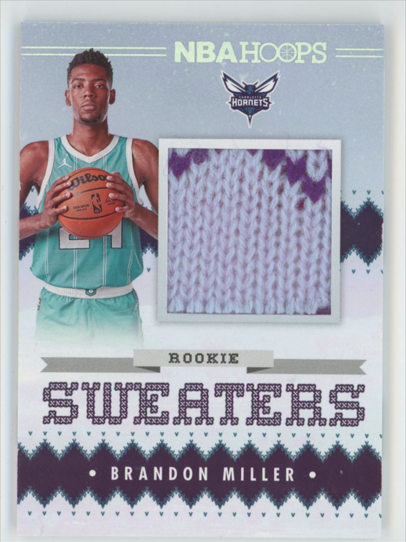 Brandon Miller 2023 Hoops Winter Rookie RC Sweaters #RSW-BML Charlotte Hornets