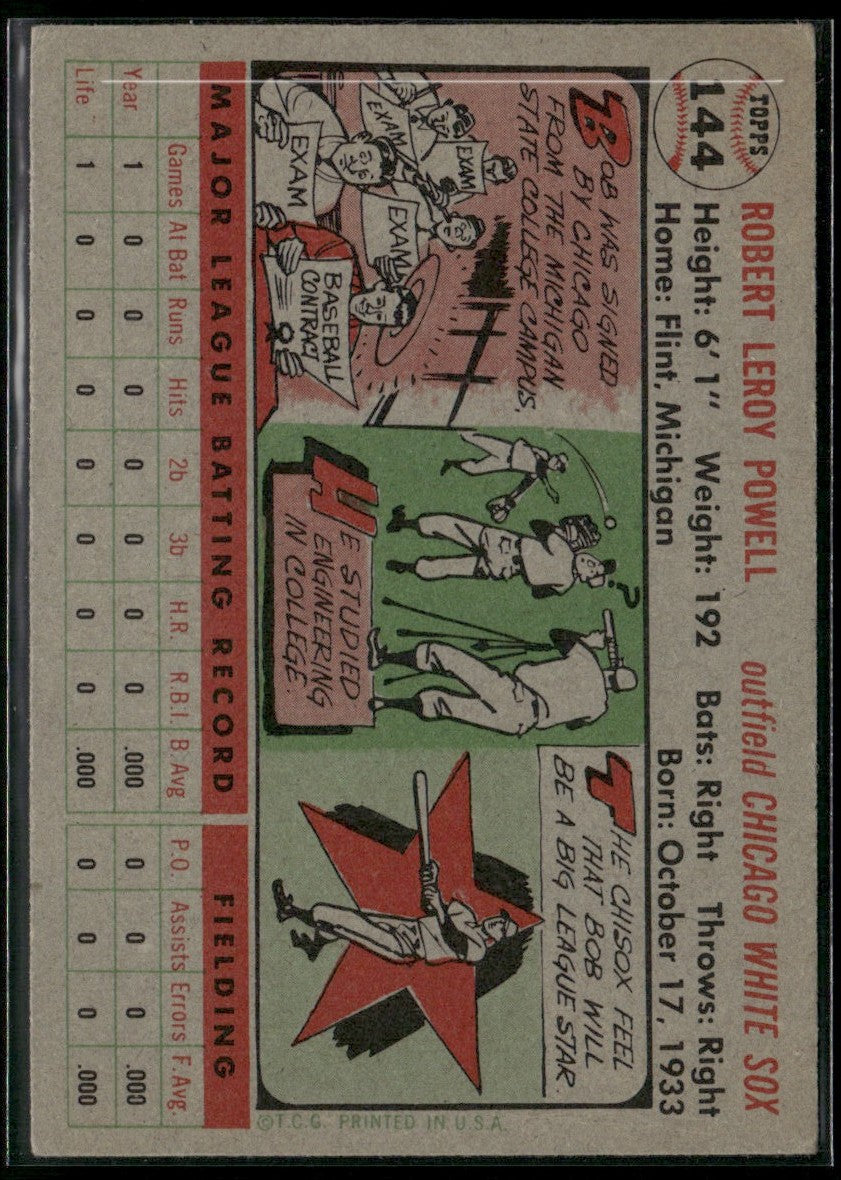 Leroy Powell 1956 Topps RC #144 Chicago White Sox