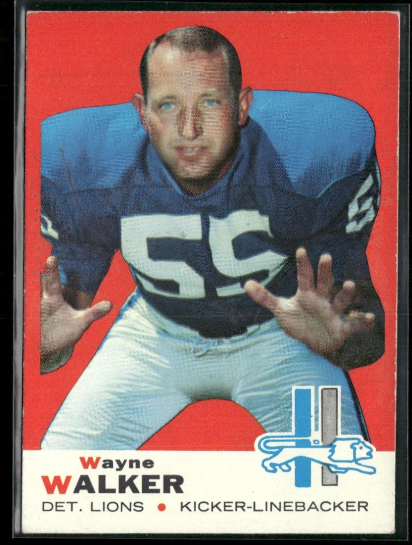 Wayne Walker 1969 Topps #54 Detroit Lions