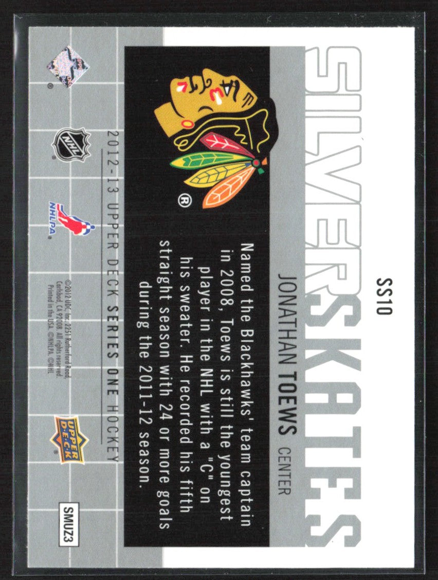 Jonathan Toews 2012 Upper Deck Silver Skates #SS10 Chicago Blackhawks