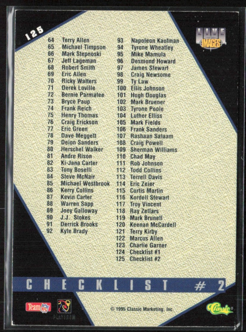 Emmitt Smith 1995 Classic Images Live! #125 Dallas Cowboys