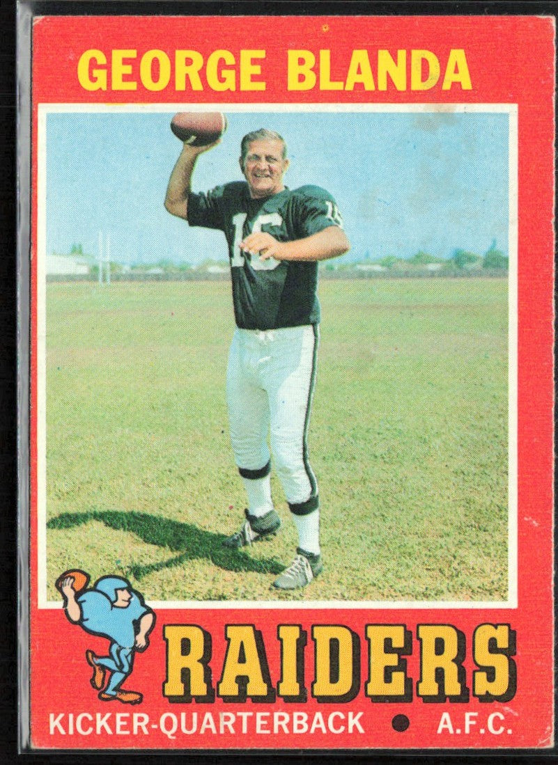 George Blanda 1971 Topps #39 Oakland Raiders