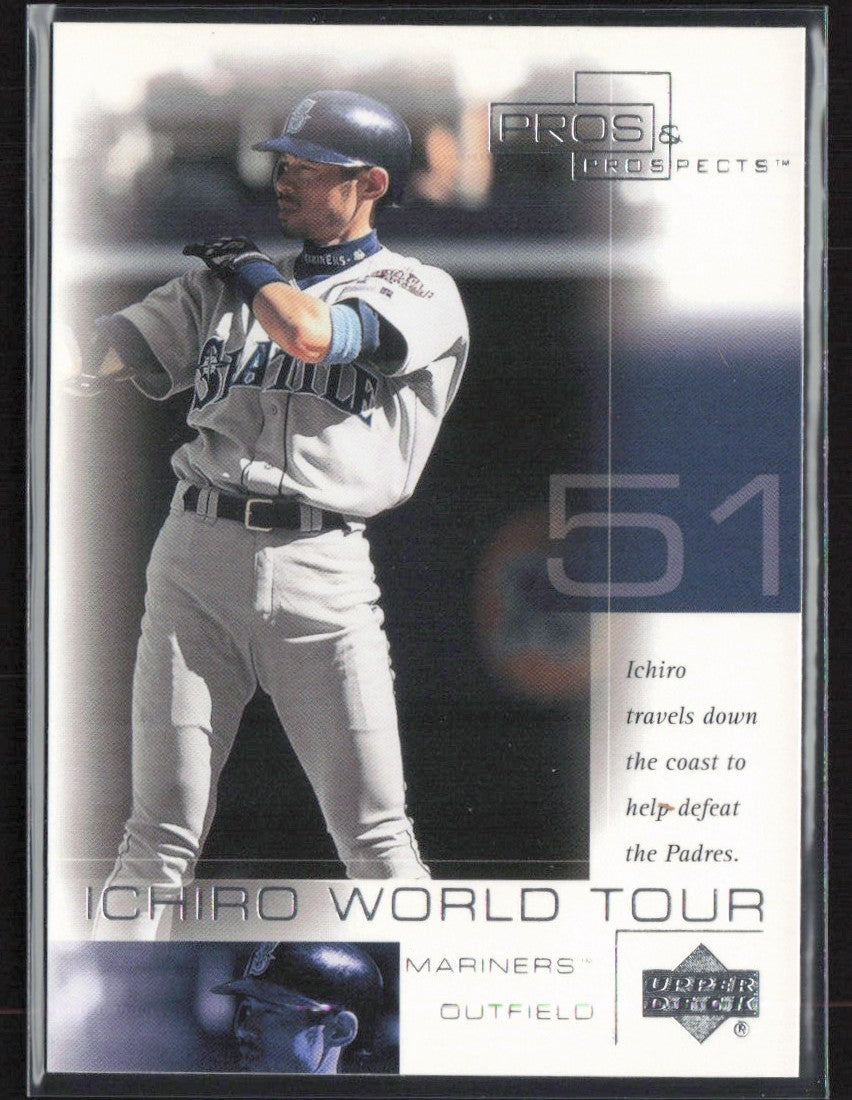 Ichiro Suzuki 2001 Upper Deck Pros & Prospects World Tour #WT6 Seattle Mariners