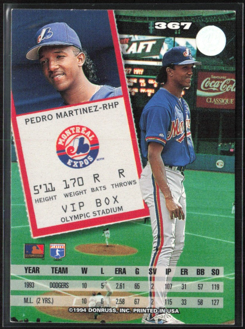 Pedro Martinez 1994 Leaf #367 Montreal Expos