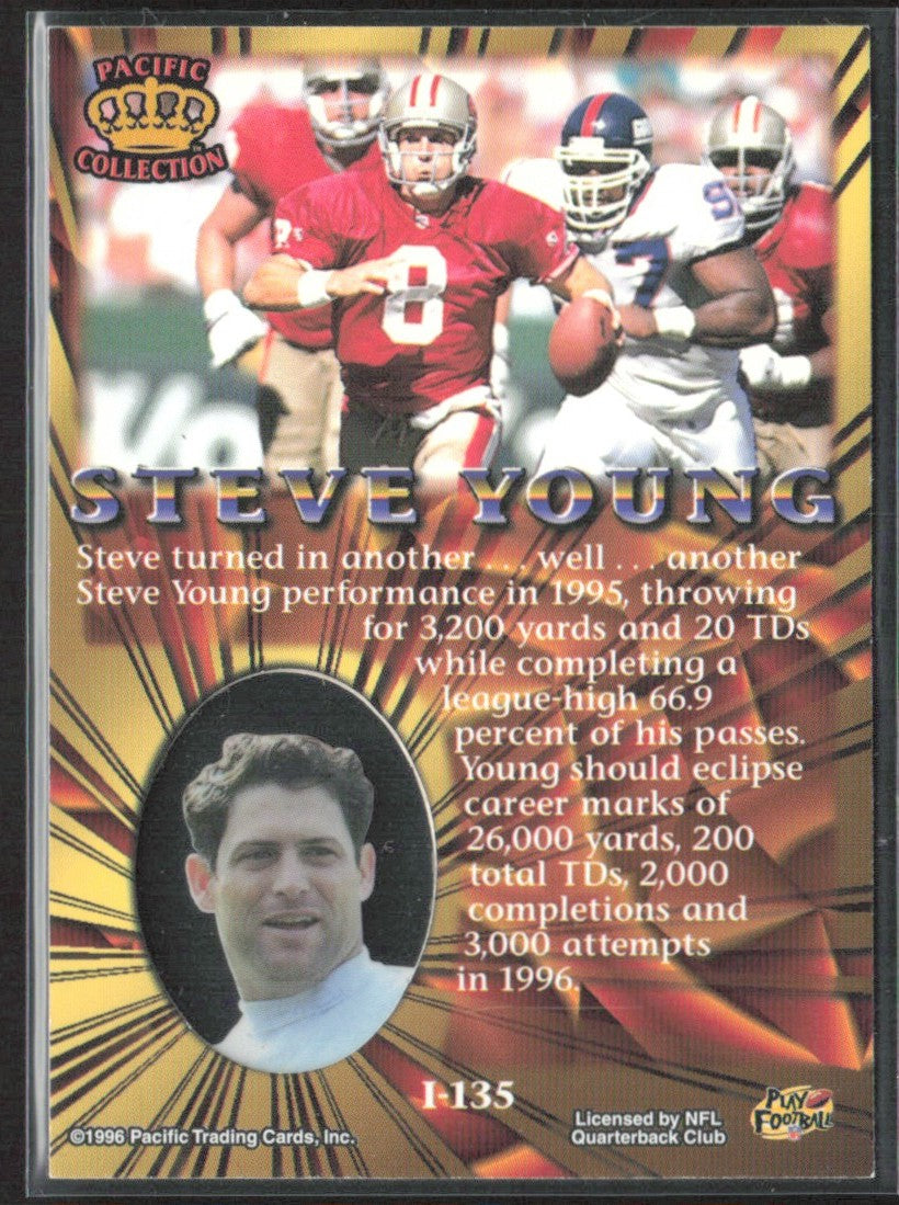 Steve Young 1996 Pacific Invincible #I-135 San Francisco 49ers