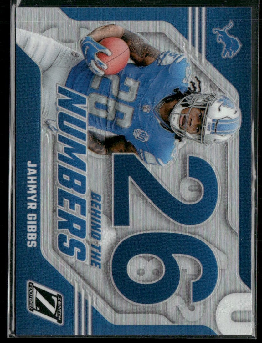 Jahmyr Gibbs 2023 Panini Zenith Behind the Numbers #9 Detroit Lions