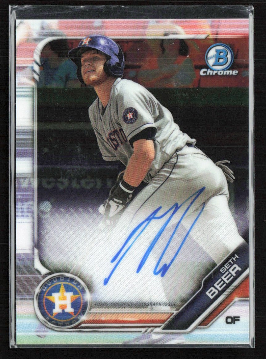 Seth Beer 2019 Bowman Chrome Prospects AUTO #CPA-SB Houston Astros