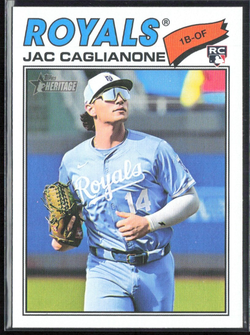 Jac Caglianone 2026 Topps Heritage RC #136 Kansas City Royals
