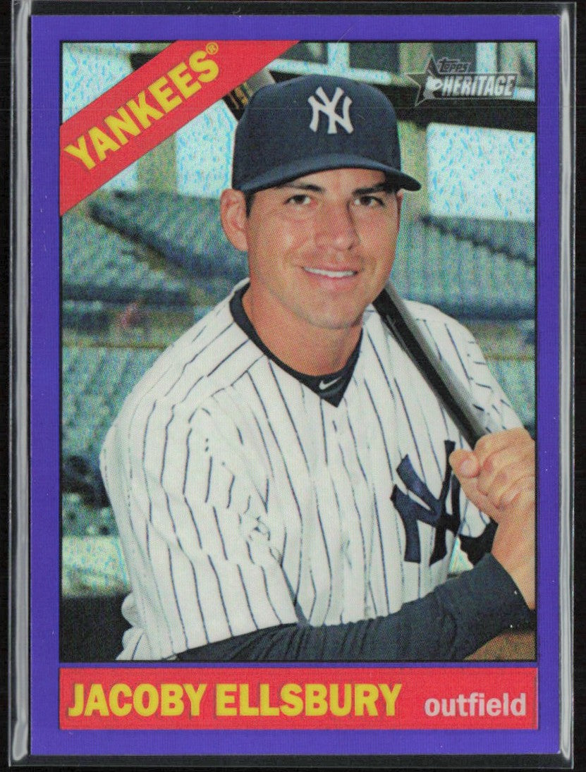 Jacoby Ellsbury 2015 Topps Heritage Chrome Purple Refractor #THC-50