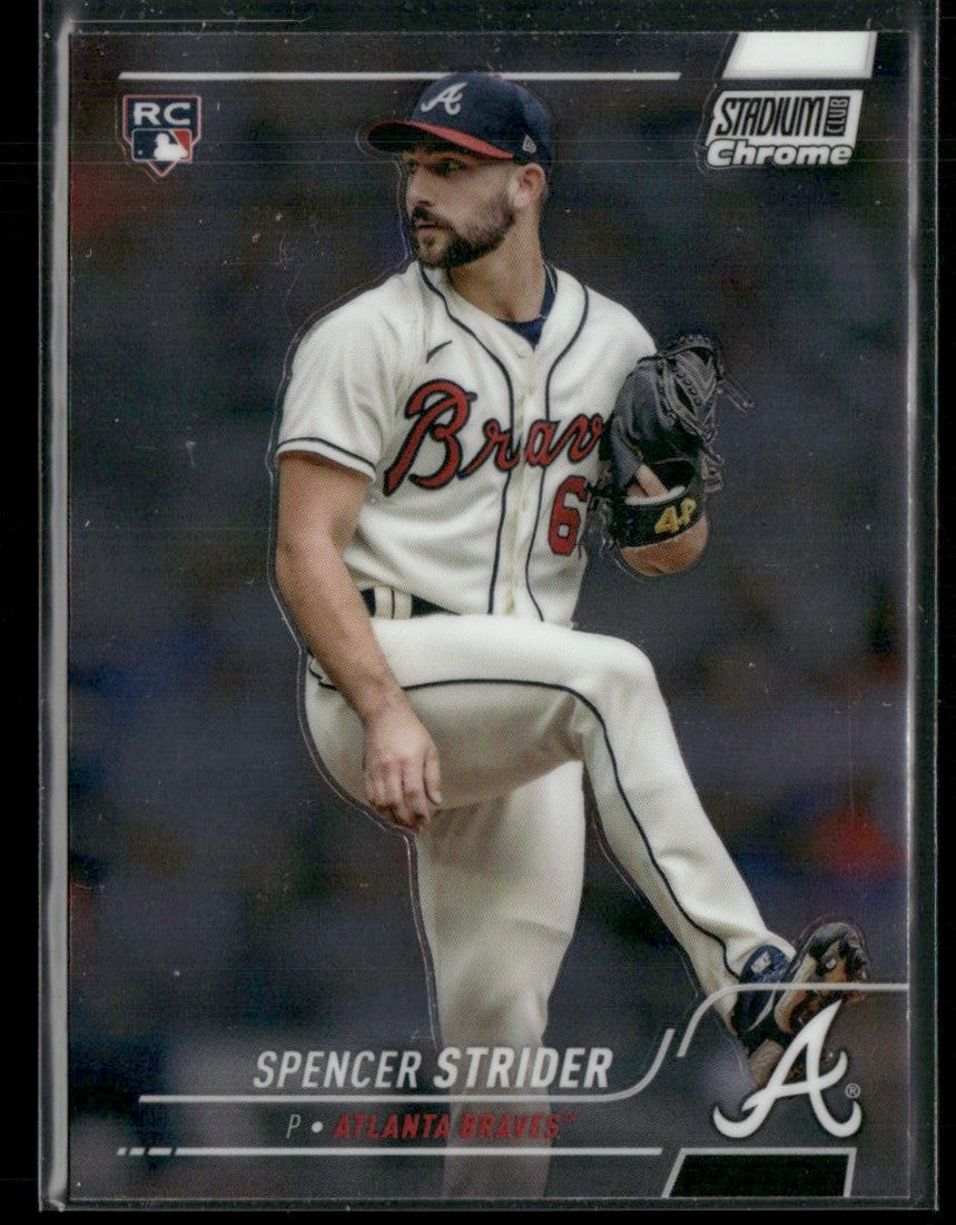 Spencer Strider 2022 Topps Stadium Club Chrome RC #296 Atlanta Braves
