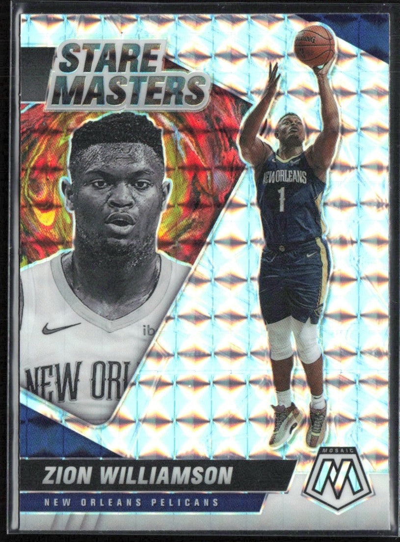 Zion Williamson 2020 Panini Mosaic Stare Masters Prizm #10 New Orleans Pelicans