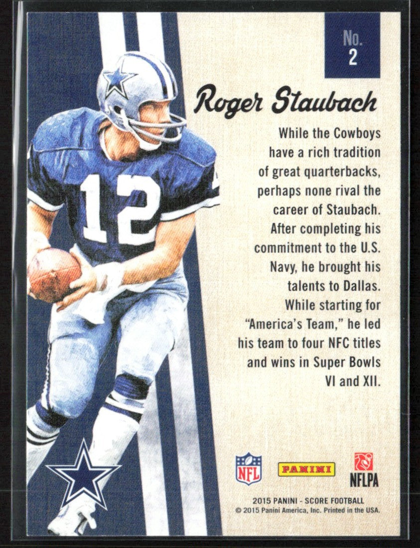 Roger Staubach 2015 Score Gridiron Heritage Gold #2 Dallas Cowboys