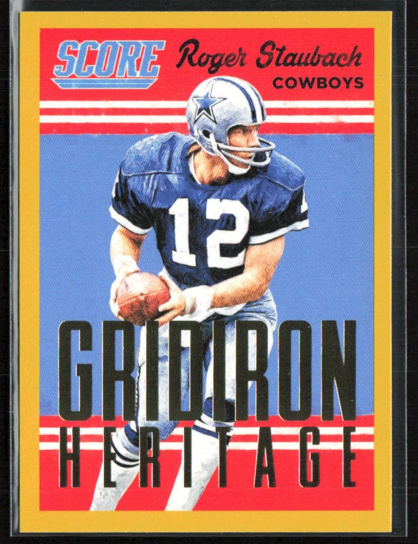 Roger Staubach 2015 Score Gridiron Heritage Gold #2 Dallas Cowboys