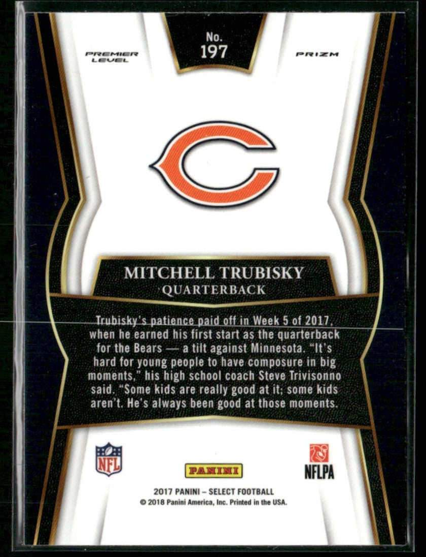 Mitchell Trubisky 2017 Panini Select Premier RC #197 Chicago Bears