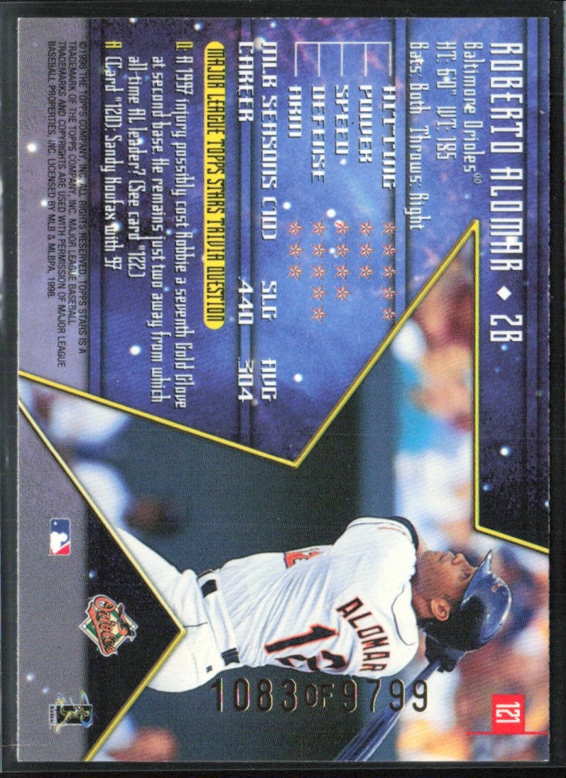 Roberto Alomar 1998 Topps Stars /9799 #121 Baltimore Orioles