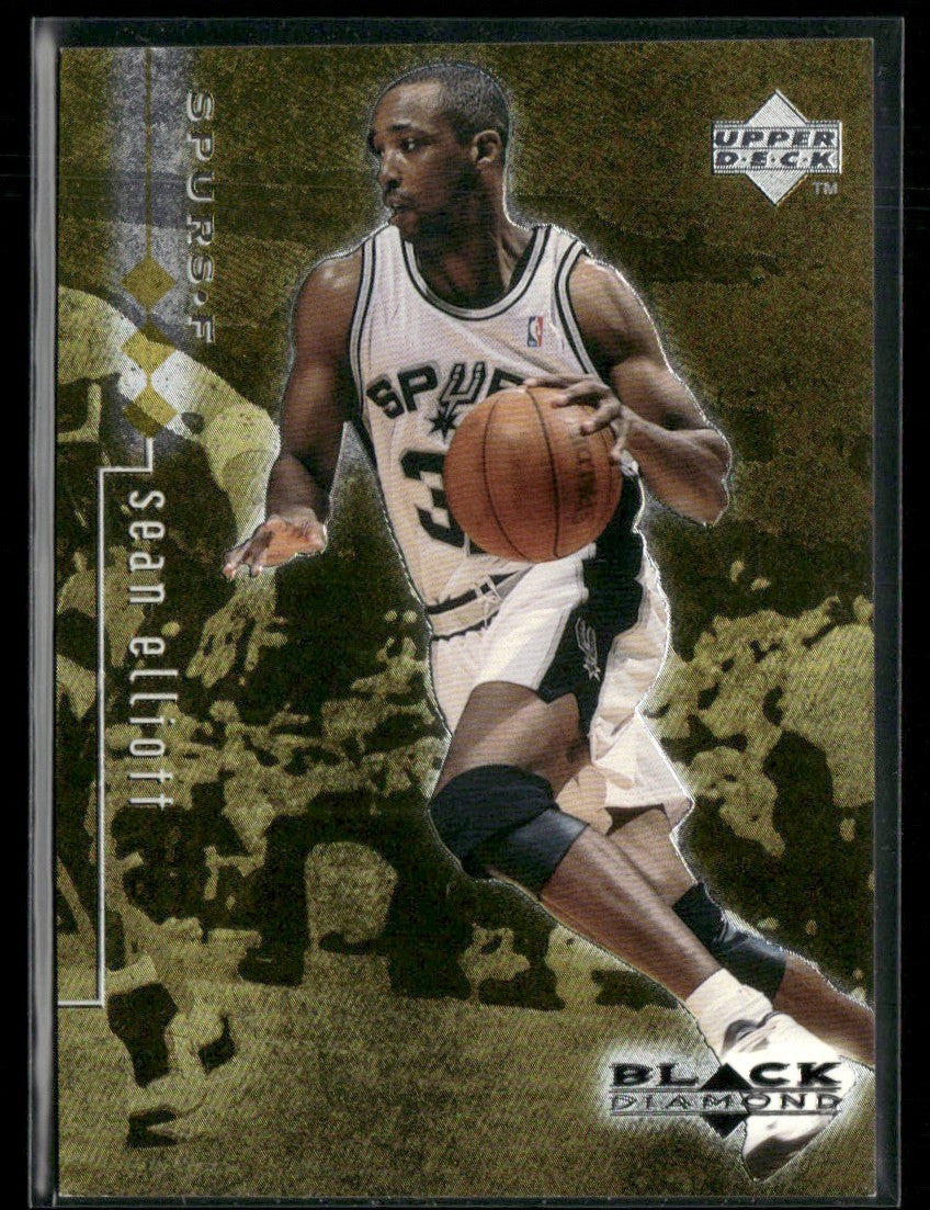 Sean Elliott 1998 Upper Deck Black Diamond Triple /1500 #78 San Antonio Spurs