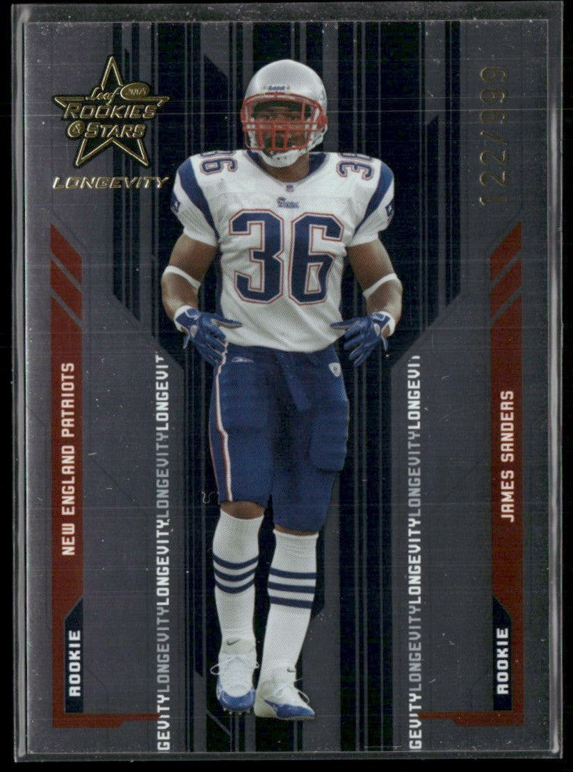 James Sanders 2005 Leaf Rookies & Stars Longevity RC /999 #154
