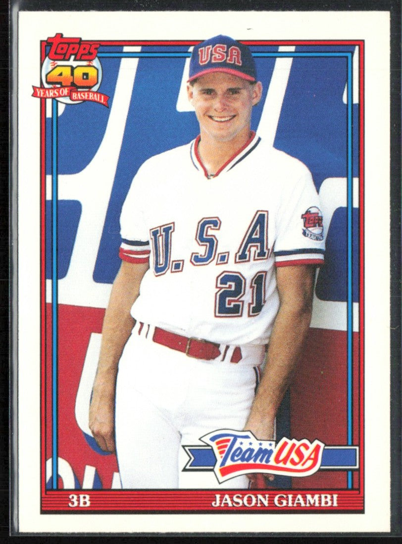 Jason Giambi 1991 Topps Traded RC #45T USA