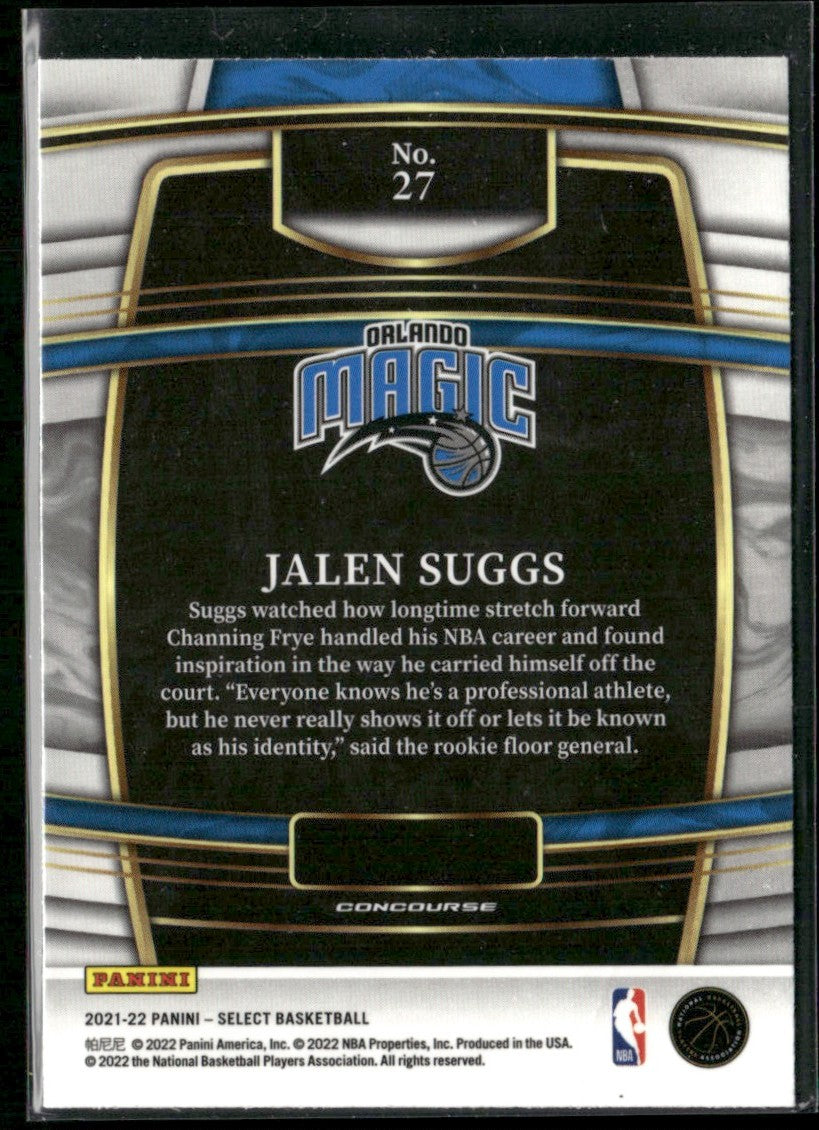 Jalen Suggs 2021 Panini Select Concourse Retail Blue RC #27 Orlando Magic