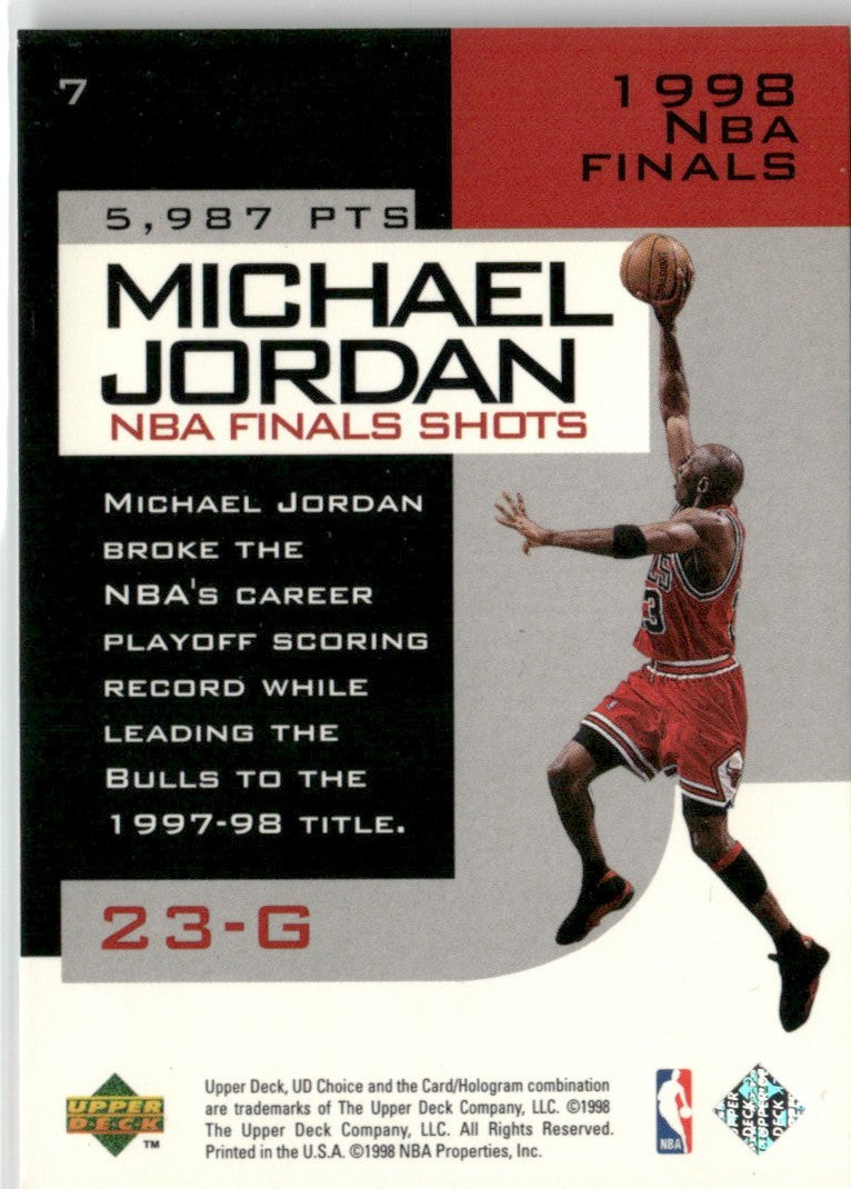 Michael Jordan 1998 UD Choice NBA Finals #7 Chicago Bulls