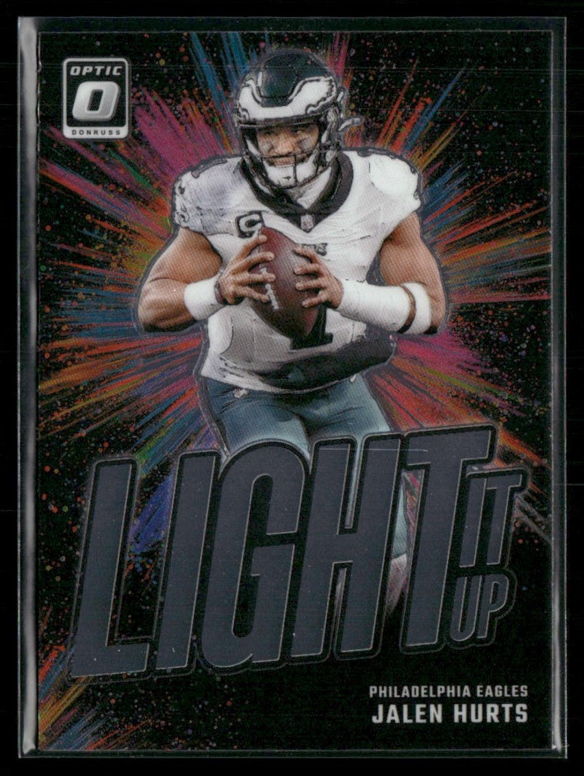 Jalen Hurts 2024 Donruss Optic Light It Up #19 Philadelphia Eagles