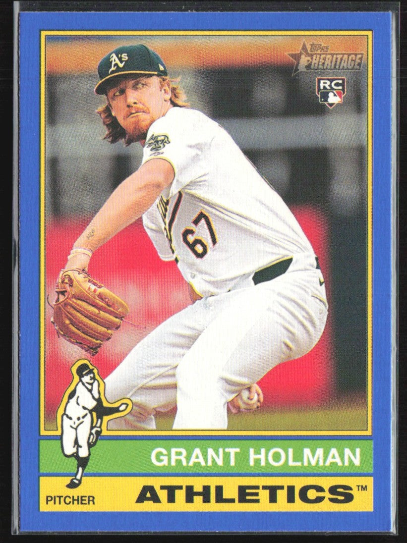 Grant Holman 2025 Topps Heritage Dark Blue RC #40 Athletics
