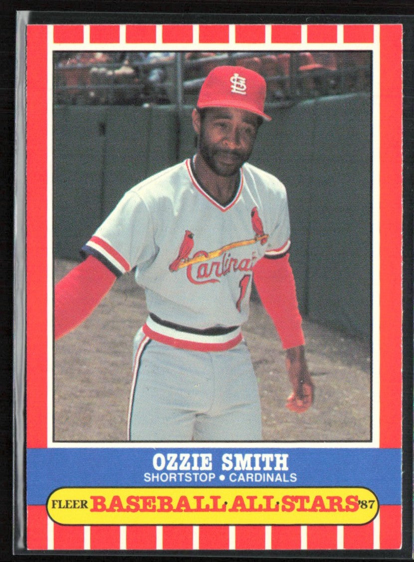 Ozzie Smith 1987 Fleer Baseball All Stars #41 St. Louis Cardinals