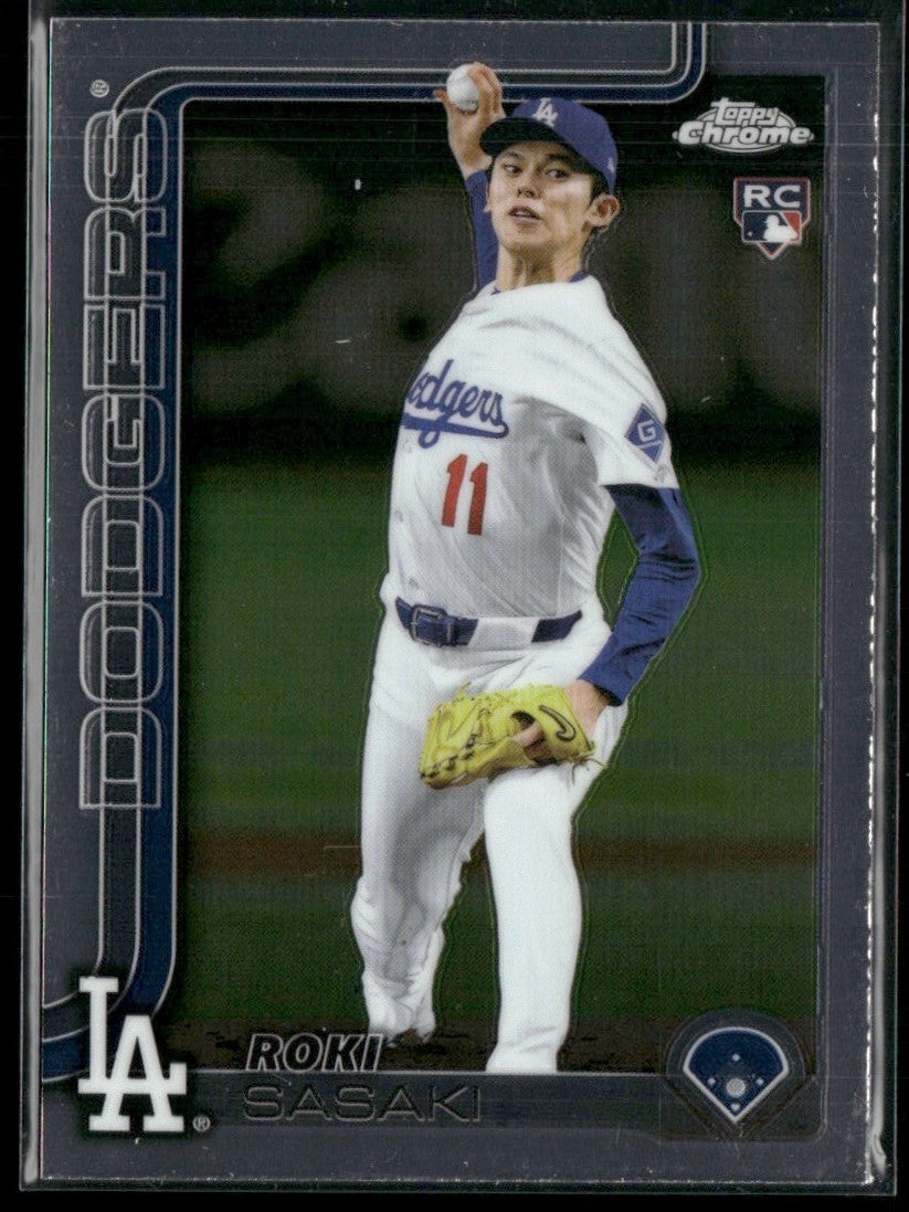 Roki Sasaki 2025 Topps Chrome RC #217 Los Angeles Dodgers