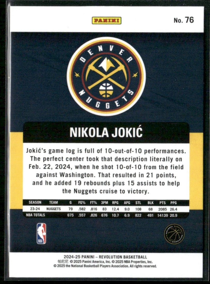 Nikola Jokic 2024 Panini Revolution #76 Denver Nuggets