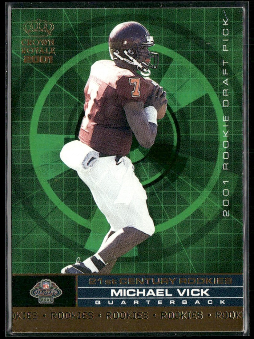 Michael Vick 2001 Pacific Crown Royale 21st Century Rookies RC #23