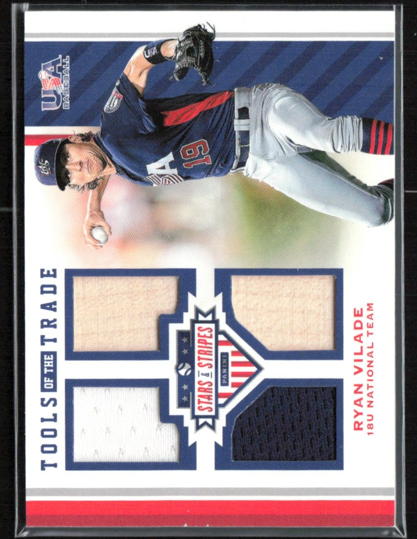 Ryan Vilade 2017 Panini Stars and Stripes Tools of the Trade /199 Jersey/Bat #39