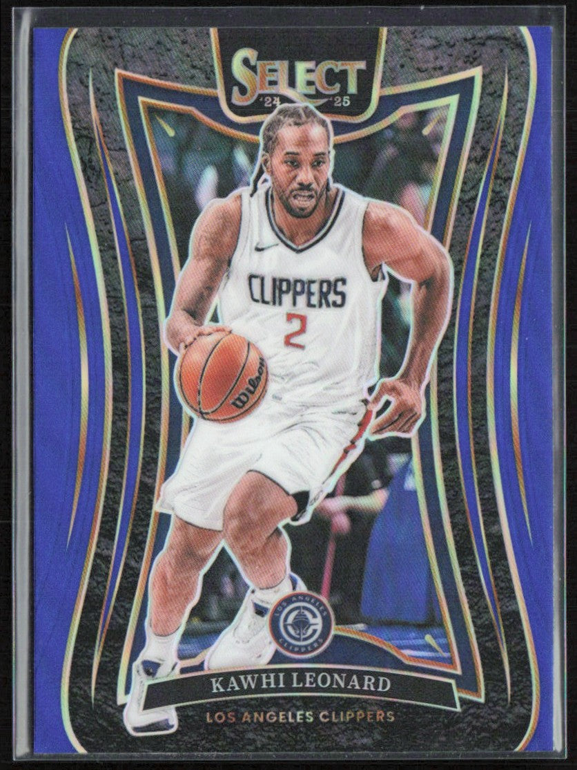 Kawhi Leonard 2024 Panini Select Mezzanine Blue Prizm #350 Los Angeles Clippers