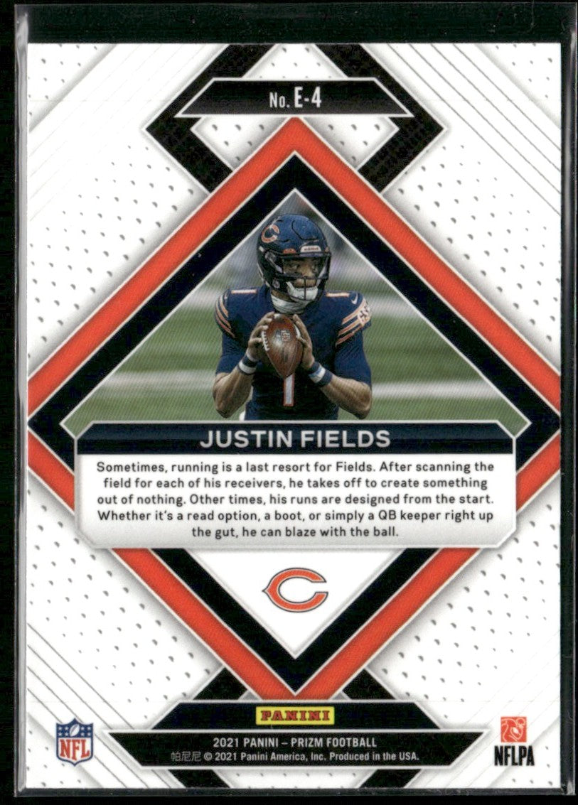 Justin Fields 2021 Panini Prizm Emergent RC #E-4 Chicago Bears