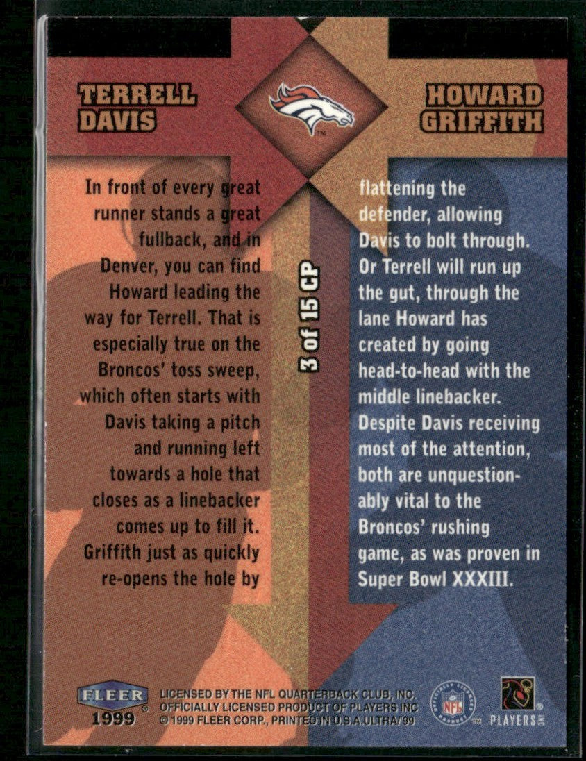 Terrell Davis 1999 Fleer Ultra Counterparts #3CP Denver Broncos