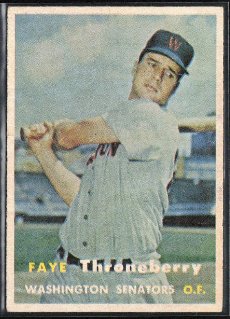 Faye Throneberry 1957 Topps #356 Washington Senators