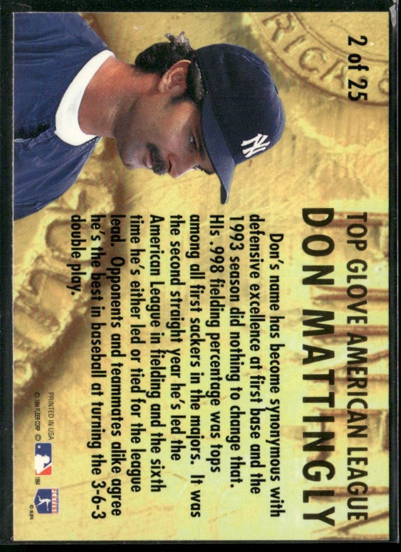 Don Mattingly 1994 Fleer Ultra Award Winners #2 New York Yankees